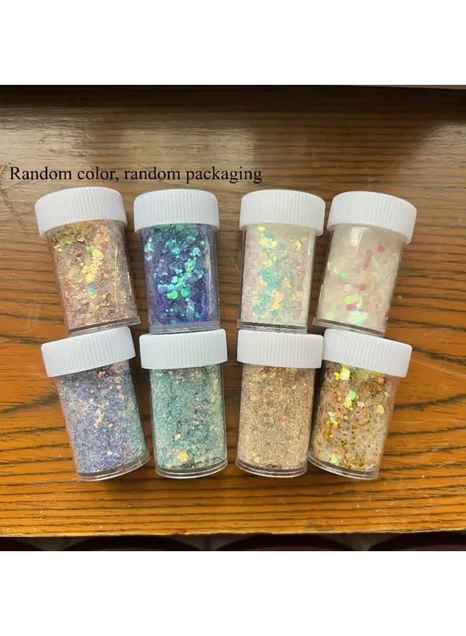 Mixed Color Glowing Water Light Flower Petal Phenolic Resin Shimmer For DIY Jewelry Making And Crafts - Image 2