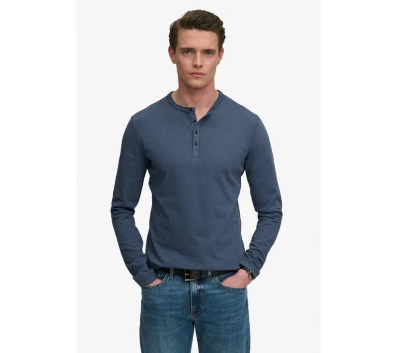 سوبر دراي Slub Long Sleeve Jersey Grandad Top