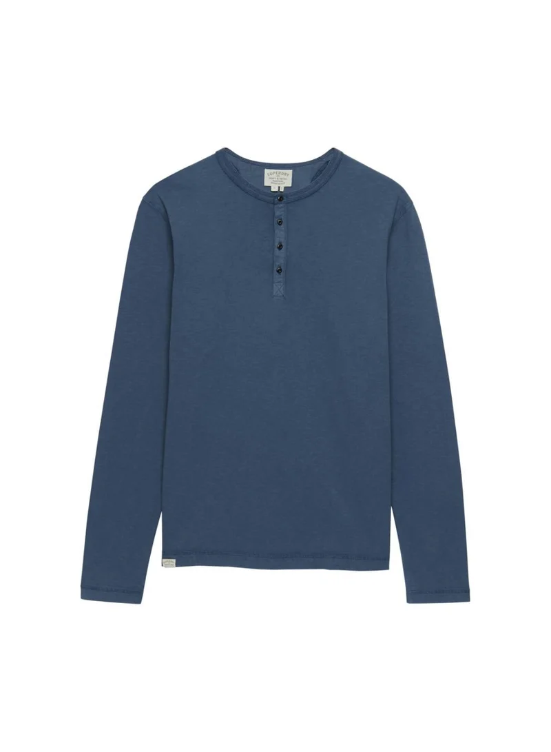 Superdry Slub Long Sleeve Jersey Grandad Top