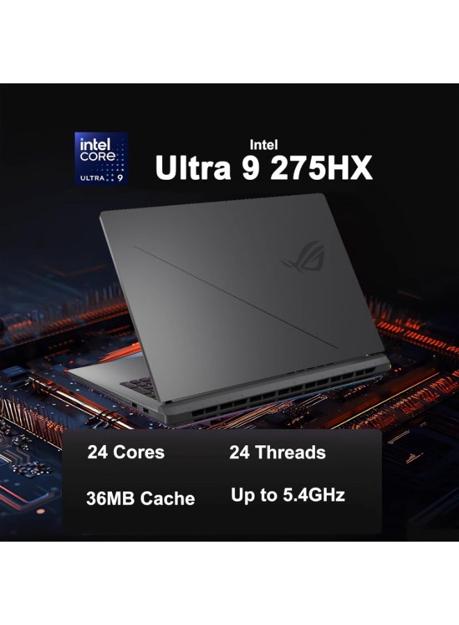 ASUS ROG Strix G18 (2025) Gaming Laptop 18” ROG Nebula Display 2.5K 240Hz/3ms, NVIDIA® GeForce RTX™ 5060 GPU, Intel® Core™ Ultra 9 275HX Processor, 32GB DDR5, 2TB SSD, Wi-Fi 7, Win11 Home English Eclipse Grey - Image 4