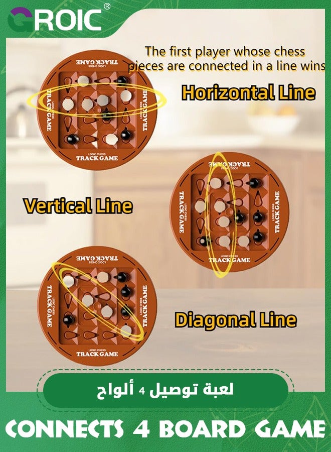 GROIC Connects 4 Board Game, Brain Teaser Board Game for Kids and Adults, 2 Player Strategy Board Game, Fun Family Game Night Entertainment, Travel Board Game for Age 6+ - Image 4