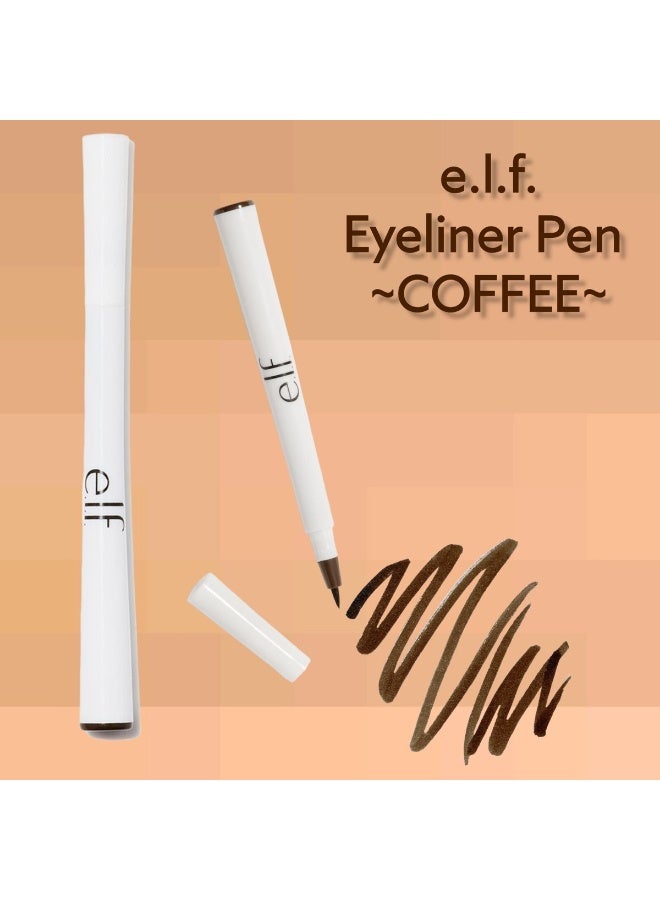 إلف e.l.f. Cosmetics قلم كحل سائل مقاوم للماء - لون القهوة 1.7 غرام - Image 3