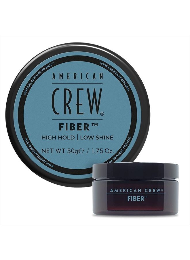 AMERICAN CREW ألياف شعر للرجال من أمريكان كرو (الإصدار القديم)، مثل جل الشعر مع تثبيت قوي ولمعان منخفض، 1.75 أونصة (عبوة واحدة) - Image 1