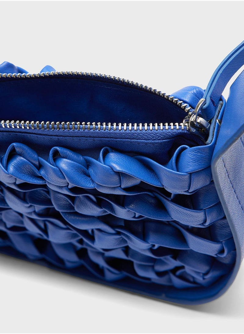 MANGO - Braided Baguette Bag - Image 1