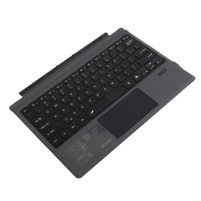 Magnetic Bluetooth Keyboard Colorful Backlight Multi Touchpad Wireless Bluetooth5.0 Tablet Keyboard for Pro 3 4 5 6 7 Black - Image 2