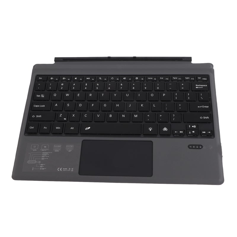 Magnetic Bluetooth Keyboard Colorful Backlight Multi Touchpad Wireless Bluetooth5.0 Tablet Keyboard for Pro 3 4 5 6 7 Black - Image 4