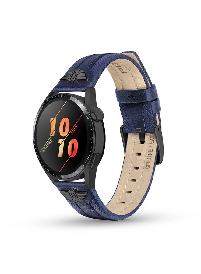 POLICE Unisex Wings Blue Leather Watch Straps - Image 4