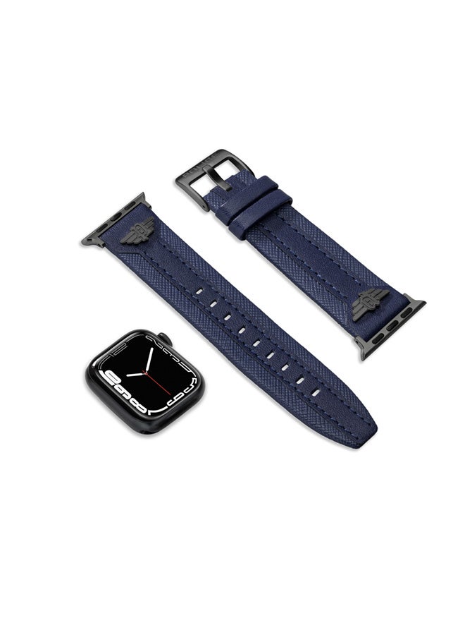 POLICE Unisex Wings Blue Leather Watch Straps - Image 5
