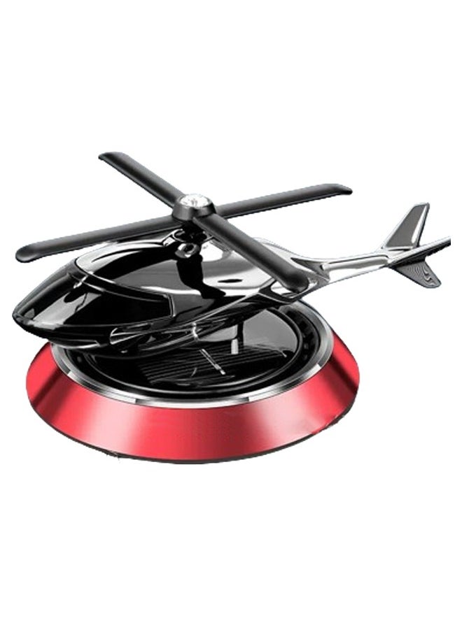 Solar-Powered Helicopter Car Air Freshener | Rotating Aromatherapy Ornament with Fragrance Diffuser | Stylish Dashboard Air Purifier for Car, Office & Home | Eco-Friendly Solar Rotating Fan Design with Long-Lasting Natural Scents