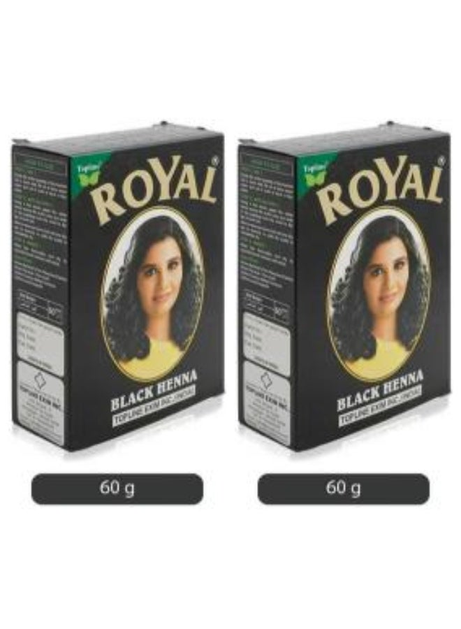 Royal Black Henna Hair Color 60 g 2 PCS