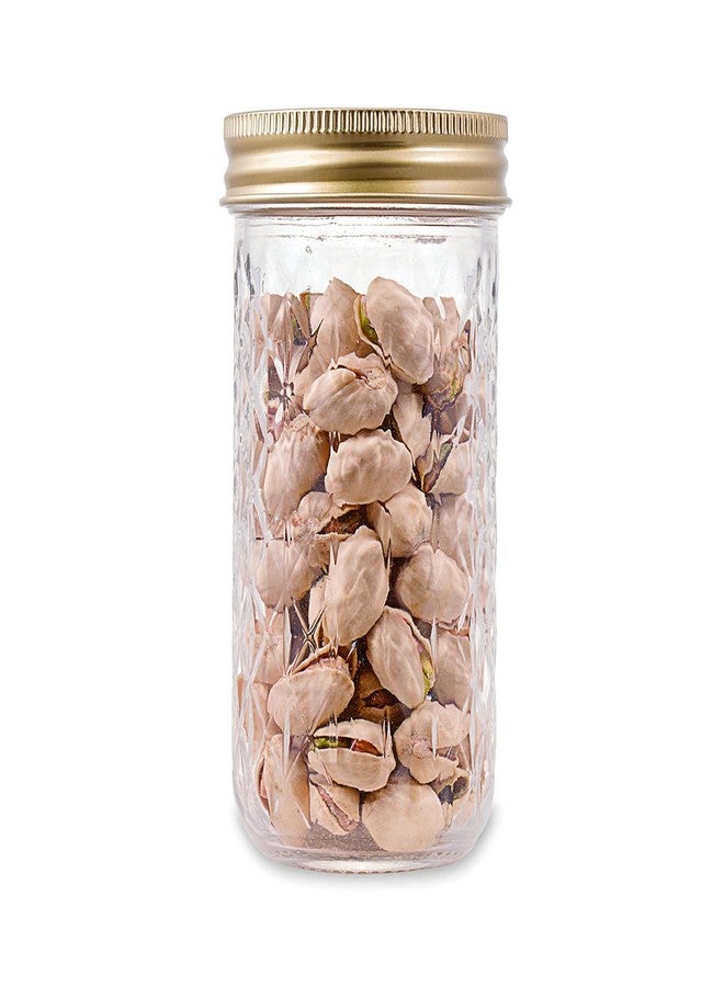 CROCO JAR- 350 Ml Mason Jars With Lids Canning Jars Wide Mouth, Mason Jar Cup For Jam, Honey, Baby Foods, Craft and Dry Food Storage Pack Of (6) (Golden) - Image 4