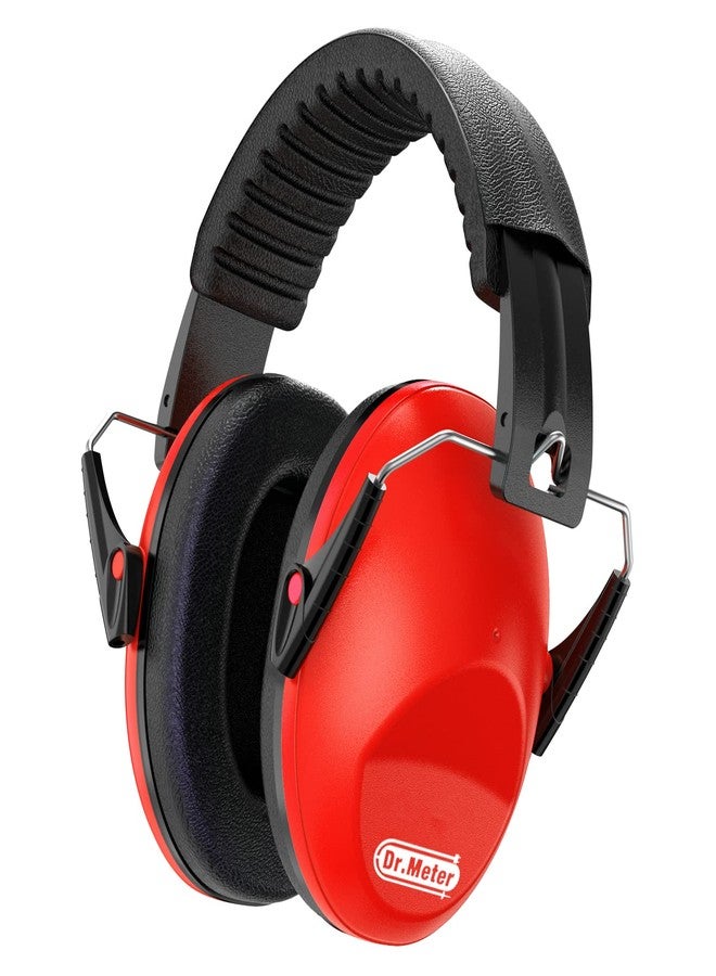 Dr.Meter Children Ear Defenders SNR 27dB Protective Earmuffs with Noise Blocking, Adjustable Head Band Red - Image 4