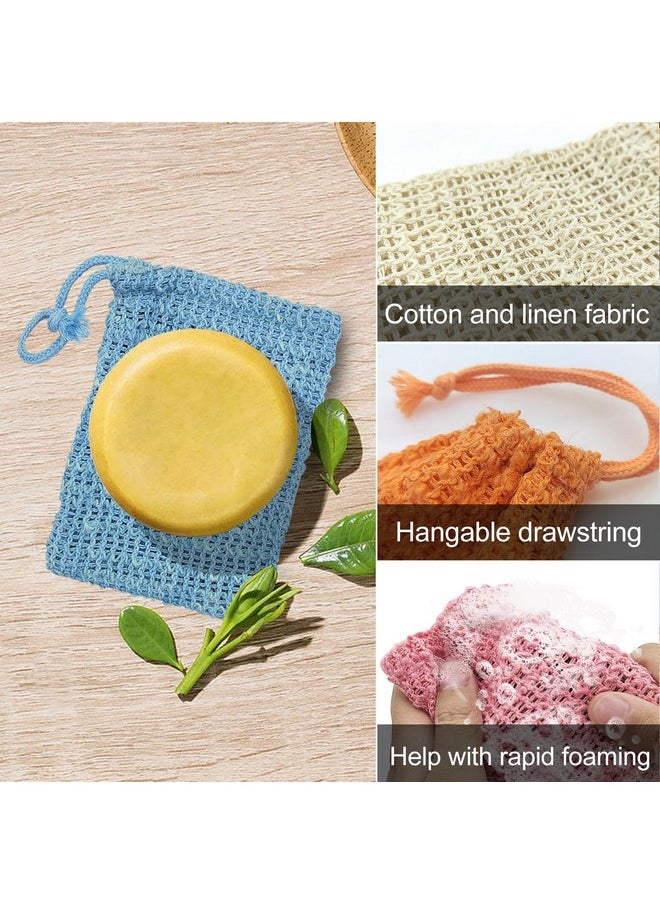 Feelorna 6Pcs Sisal Soap Bags Pouch Soap Saver For Foaming And Drying Hangable Exfoliating Soap Pouch With Drawstring For Shower Bath(3.5''X5.5'' Redyelloworangebluebrownbeige)  - Image 3