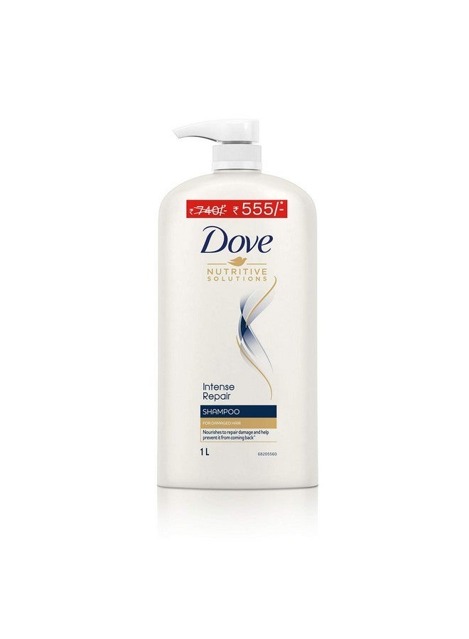 Dove Intense Repair Shampoo For Damaged Hair,Makes Hair Smooth And Strong, 1 Ltr - Image 1