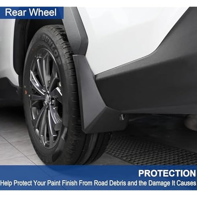 ريحني متوافق مع ملحقات تويوتا راف4 2019، 2020، 2021، 2022، 2023، 2024، 2025 طراز OEM بدون ثقب، أغطية طين، واقيات طين، رذاذ إطار خلفي لراف4 - Image 3