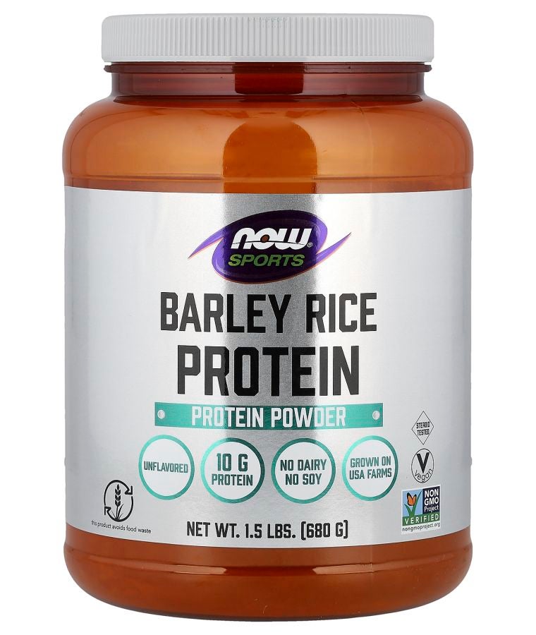 now Sports Barley Rice Protein Powder Unflavored 1.5 lbs (680 g)