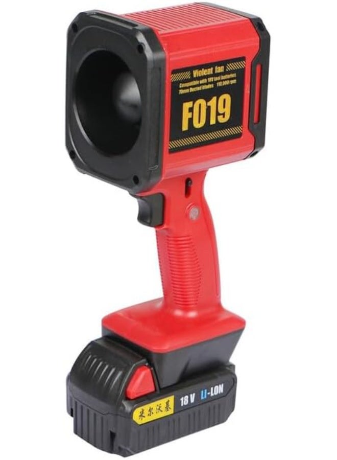 BlueFire uper Fan F019 110,000 RPM 18V Cordless Handheld Turbo Fan - Powerful Portable High-Velocity Air Blower for Outdoor, Workshop, Desktop, BBQ & Leaf Cleaning with LED Light, 3 Speeds, USB Compatible - Image 3