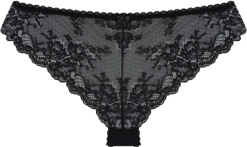 Magic Form 789 Women's Black Front Fabric Back Lace Normal Panties