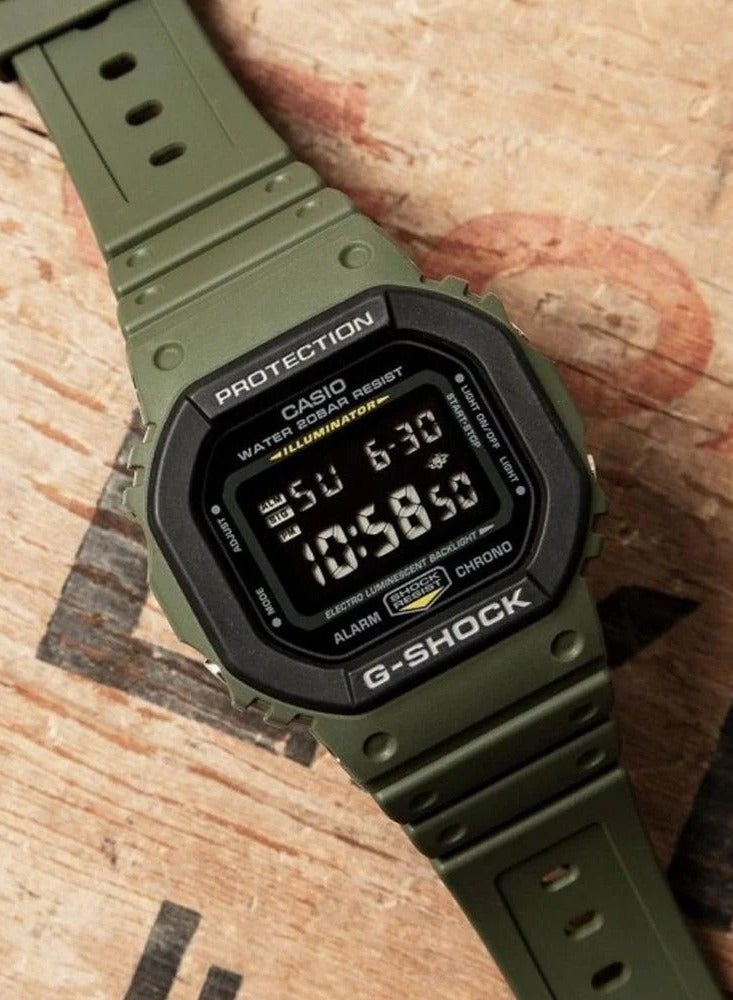 كاسيو جي شوك ساعة كوارتز للرجال، سوار ديجيتال من الراتنج DW-5610SU-3DR - Image 2