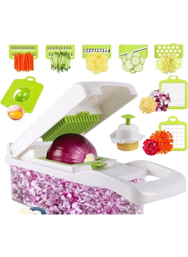 Kitchen Accessories 12 in 1 Food Dicer Onion Veggie Chopper Mandoline Slicer Multifunctional Vegetable Cutter  - Image 4