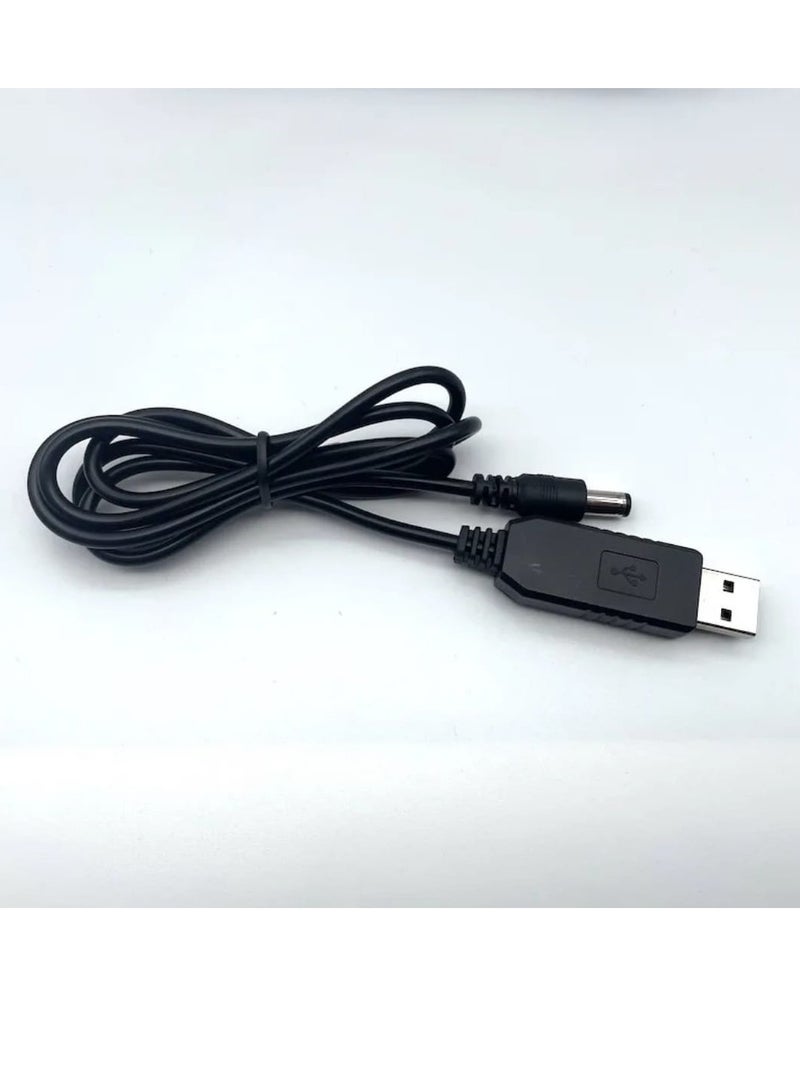 POWER USB Power Cable for Router, USB Light, Audio and Surveillance Cameras 5/ 9/ 12V 1m Black - Image 2
