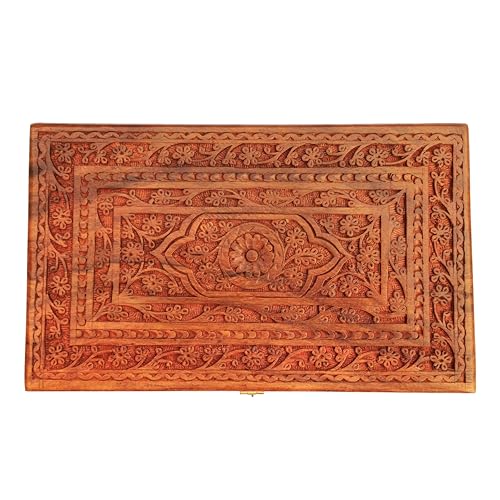 FORESTIS GALLINARIA Rosewood Decorative Wooden Carved Jewelry Box, Kit, Vanity, Chest, Trinket, Organizer For, Men, Women, Gold, Cash, Money, Storage, Multipurpose Keepsake, Gift (10x6 Inches, Dome) - Image 3