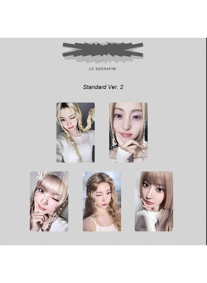 NIBEMINENT 5 Pcs Kpop LE SSERAFIM HOT Lomo Cards Card For Fans Collection Gifts - Image 1
