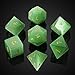 UDIXI Natural Gemstone DND Dice Set 7PCS Handmade Crystal Stone Dice Set DD for Dungeons and Dragons Role Playing Game and Tabletop Games Green Cats Eye - Image 2