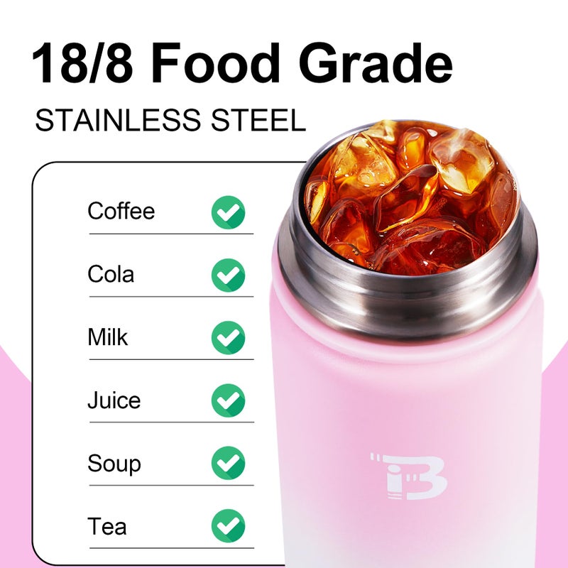 TOPBADE 32oz Insulated Sports Water Bottle 2 Lids(with Straw/No Straw), Stainless Steel Water Bottles with Paracord Handle, Vacuum Jug for Women Men Gym Fitness Outdoor PINK WHITE - Image 4