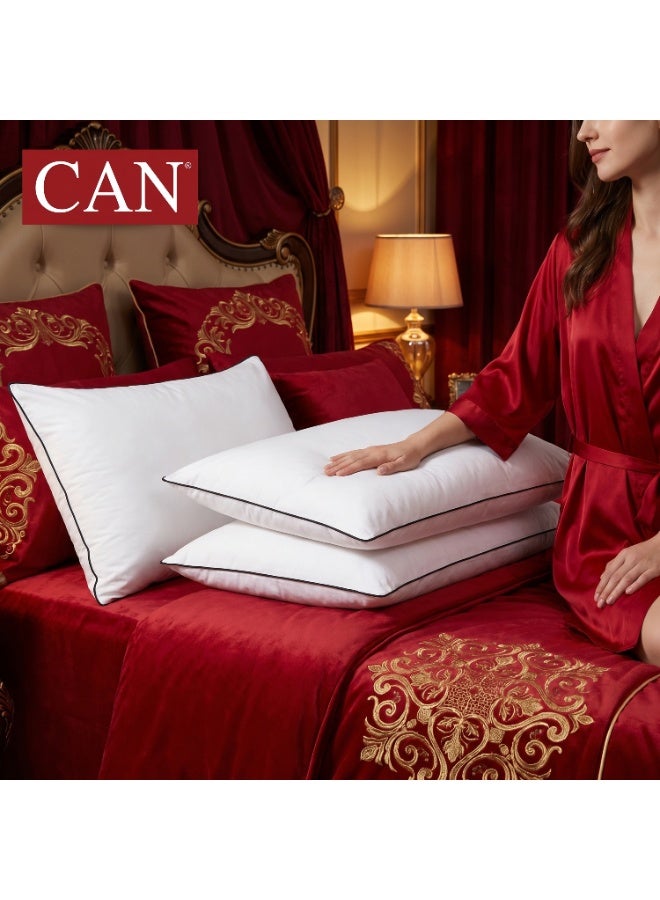 CAN Luxury Hotel Quality Memory Foam Pillows Pack of 2 - Premium 3D Microfiber Filling with Breathable Cover - Best for Side, Back and Stomach Sleepers - Orthopedic Bed Pillow (2, King) - Image 3