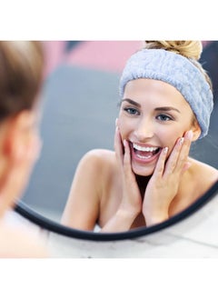 Chuangdi 3 Pieces Spa Headband for Women Facial Makeup Headband Soft Terry Cloth Hairband for Washing Face Mask Spa Shower Gifts(Blue, Pink, White)  - Image 5