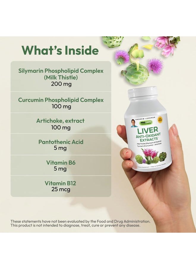 Andrew Lessman Liver Anti-Oxidant Extracts 60 Capsules - Supports The Hard-Working Tissues of The Liver, Promotes Optimum Liver Health and Function. Milk Thistle, Turmeric and Artichoke Extracts  - Image 3