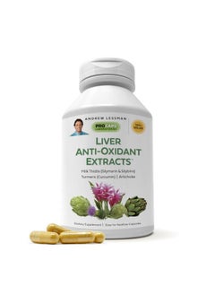 Andrew Lessman Liver Anti-Oxidant Extracts 60 Capsules - Supports The Hard-Working Tissues of The Liver, Promotes Optimum Liver Health and Function. Milk Thistle, Turmeric and Artichoke Extracts  - Image 1