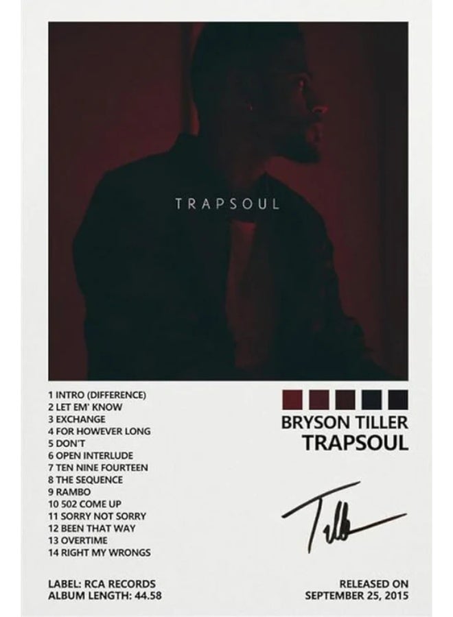 TNESSENTIAL BRYSON TILLER   TRAPSOUL  CANVAS POSTER - Image 1