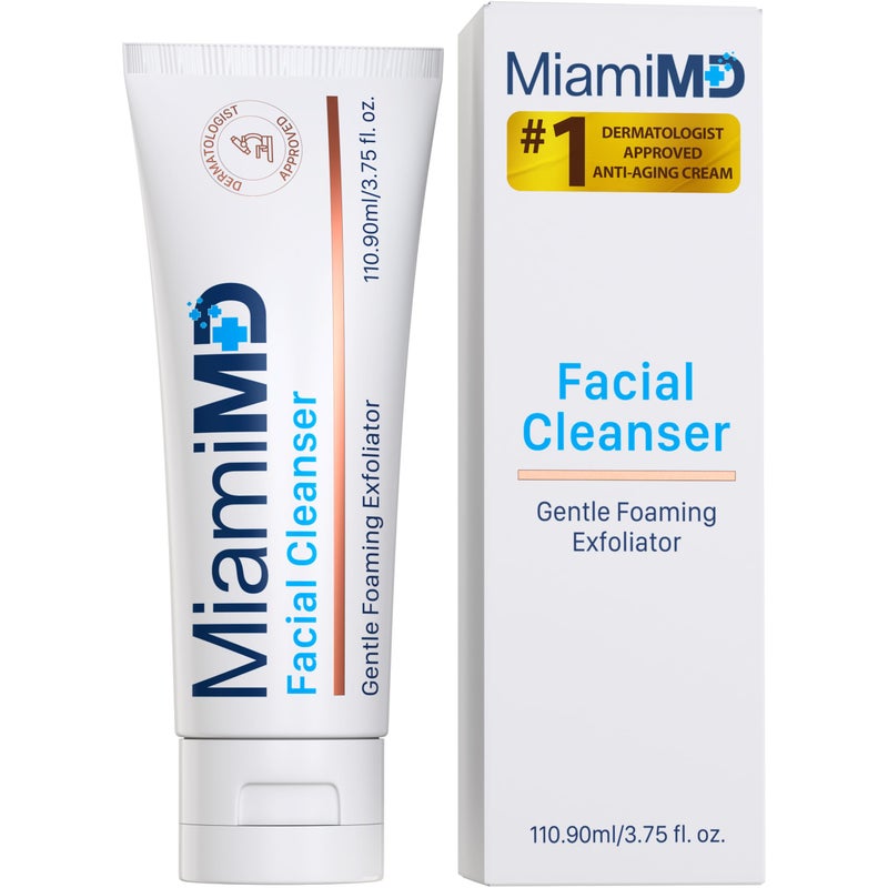 MiamiMD Face Wash (3.75oz) Face Cleanser for Women - Premium Facial Cleanser for Women - Foaming Facial for Hydrating and Moisturizing Skin for All Skin Type - Image 1