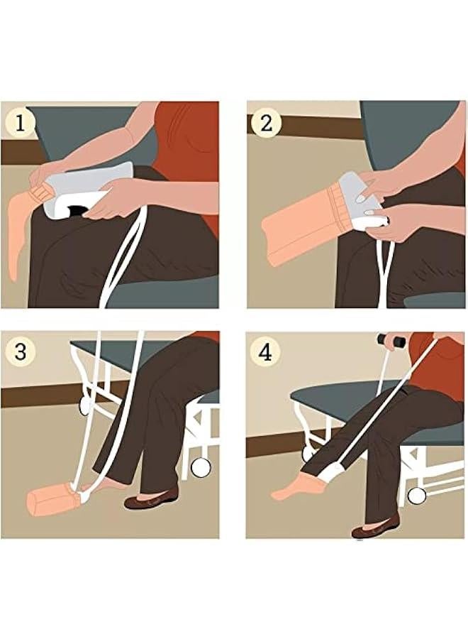 OCTOBER Sock Aid Wearing Socks Helper with Foam Handles,Sock Remover,Shoe Helper with Long Shoe Horn Dressing Aid for Pregnant Woman Men Elderly - Image 4