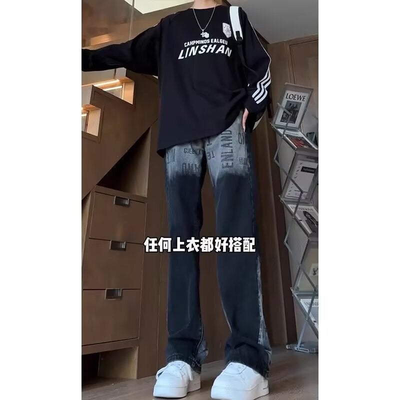 Unisex Classic Denim Jeans Loose Fit Daily Outdoor Wear - Image 1
