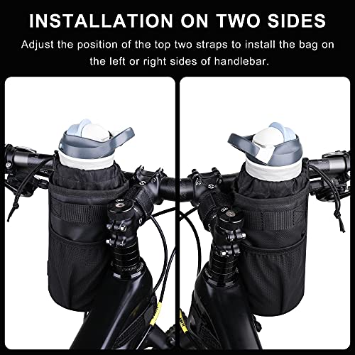 Rhinowalk Bike Handlebar Water Bottle Bag Drink Cup Holder Bicycle Front Insulated Stem Bag - Image 4