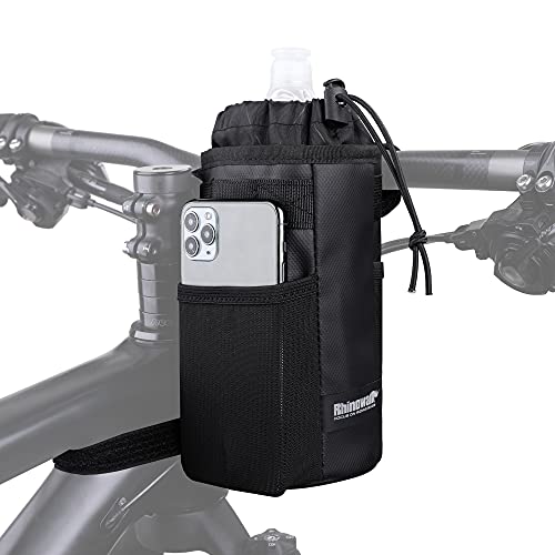 Rhinowalk Bike Handlebar Water Bottle Bag Drink Cup Holder Bicycle Front Insulated Stem Bag - Image 1