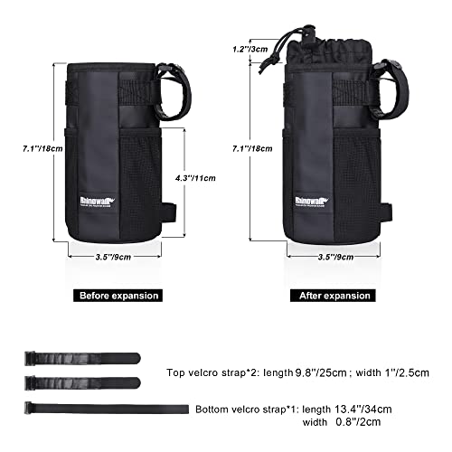 Rhinowalk Bike Handlebar Water Bottle Bag Drink Cup Holder Bicycle Front Insulated Stem Bag - Image 3