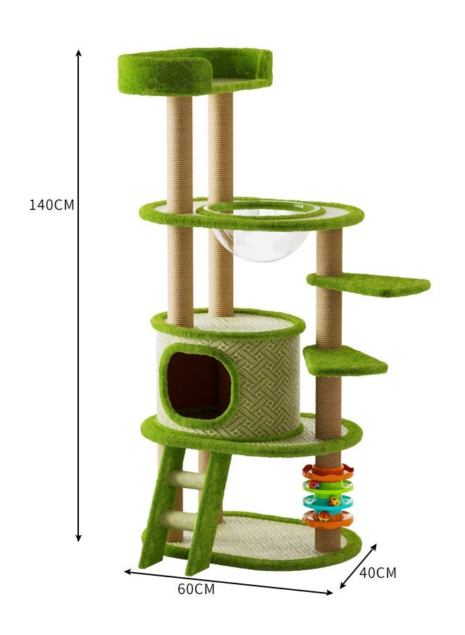 كلناميان شجرة لعب هريرة متعددة المستويات مع عمود خدش وسلم - Image 2