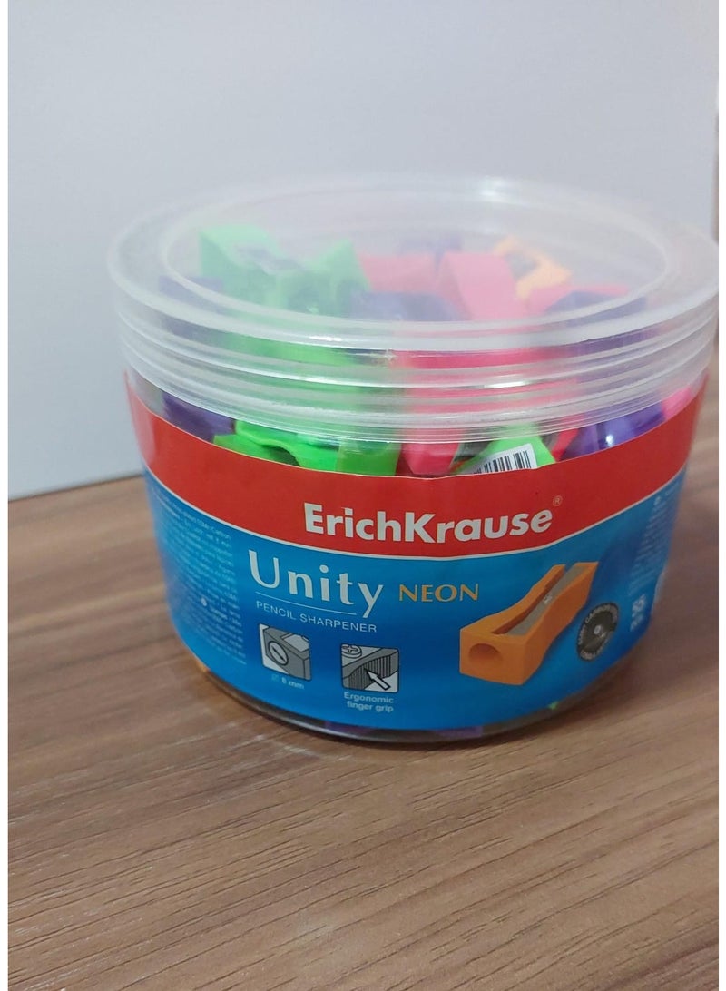 ErichKrause UNITY NEON PENCIL SHARPNERS JAR 55 PCS COLOURED - Image 2