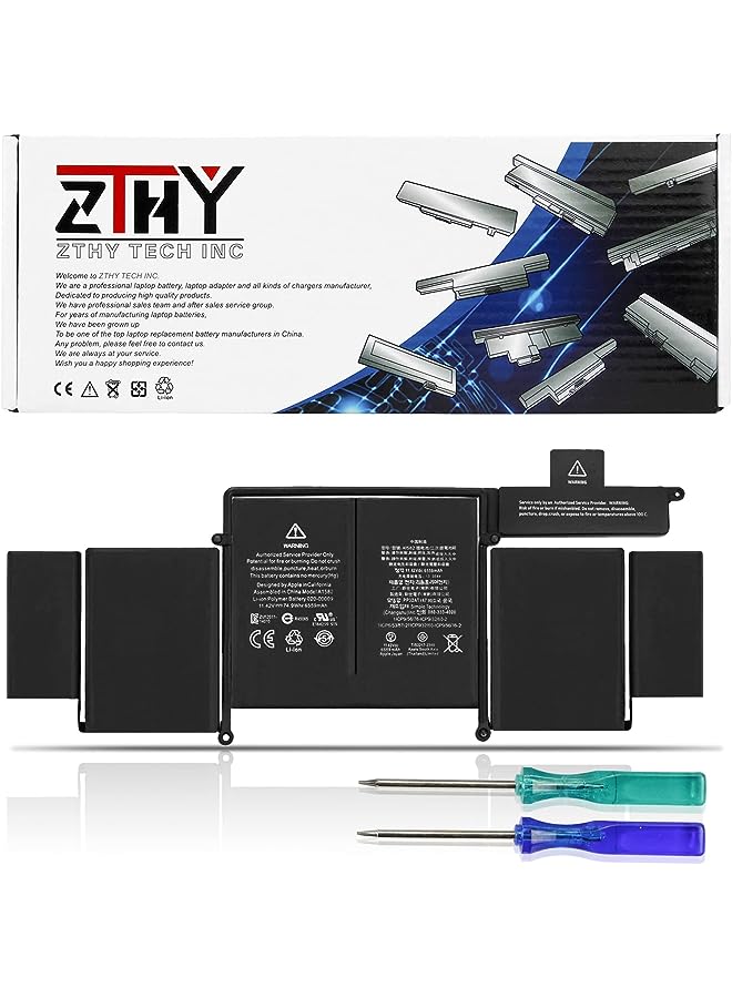 ZTHY A1493 A1582 A1502 Laptop Battery For Macbook Pro Retina 13 Inch Early 2015 Mid 2014 Late 2013 Me864 Me865 Mf839 Mf840 Mgx9211.42V 74.9Wh - Image 1