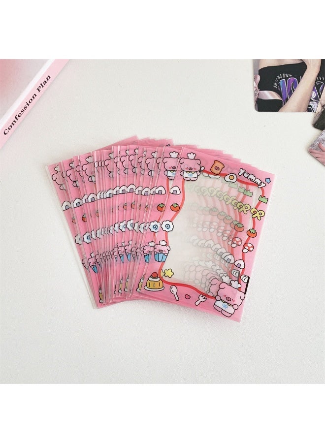 NIBEMINENT 20 Pcs/set Cute Girl Kpop Photo Card Holder Pendant Key Chain ID Badge Holder ID Card Holder Photo Card Protector for School ID Office ID Access Card for Women Girls - Image 1