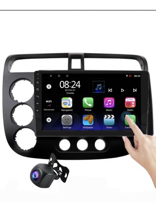 Smart Double Din Stereo, 10.4" Touch Screen Radio, Android 2 Din, 1+32GB Memory, WiFi Mirror Link, Car Radio Play, Navigation, Bluetooth, 9 Inch Radio Frame for Honda Civic 2001-2006 with Rear Camera - pzsku/Z655F93B15FB1C9D3CA77Z/45/_/1736329235/140b67b1-eca7-4995-8b11-312a12daeafb