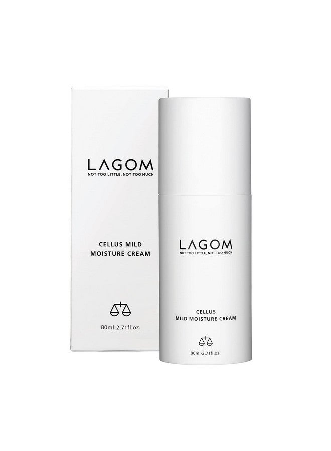 LAGOM Cellus Mild Moisture Cream Natural Moisturizer With Shea Butter Urea Lavender Zeroirritation Fragrancefree Refreshing Herbal Face Lotion For Sensitive Dry Oily Facial Skin 80Ml 2.71Oz - Image 1