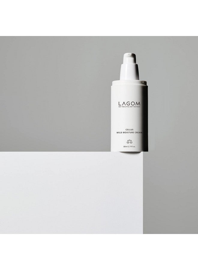 LAGOM Cellus Mild Moisture Cream Natural Moisturizer With Shea Butter Urea Lavender Zeroirritation Fragrancefree Refreshing Herbal Face Lotion For Sensitive Dry Oily Facial Skin 80Ml 2.71Oz - Image 2