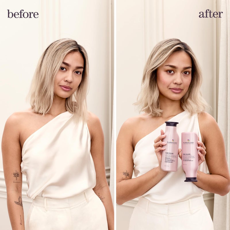 Pureology Pure Volume Shampoo - Enhances Volume and Movement, Lightweight Shampoo for Fine, Flat, Color Treated Hair, Sulfate-Free & Vegan, 9 Fl Oz - Image 4