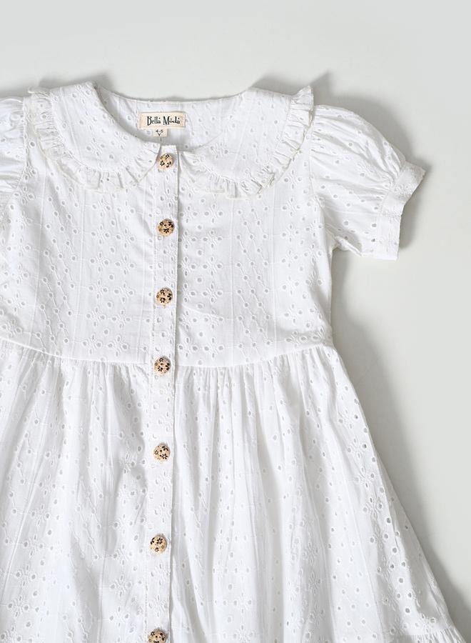 بيلا مودا فستان بيتر بان مزين بالفتحات - Image 4