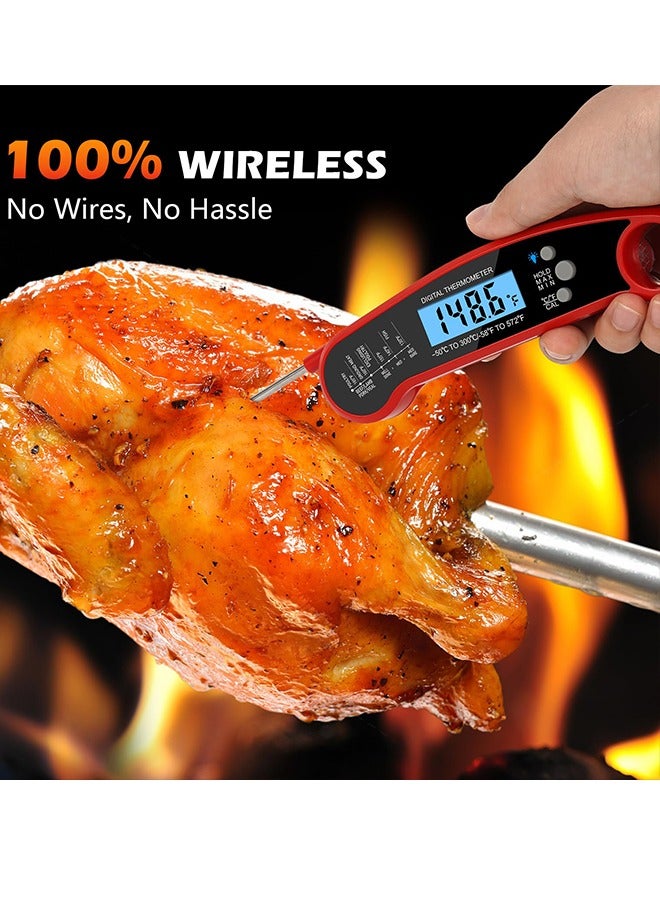 Cooking Thermometer,IP67 Waterproof Digital Meat Thermometer with Backlight, Calibration & Hold Function，Food Thermometer for Cooking,Outdoor Grilling,Candy Making  - Image 3